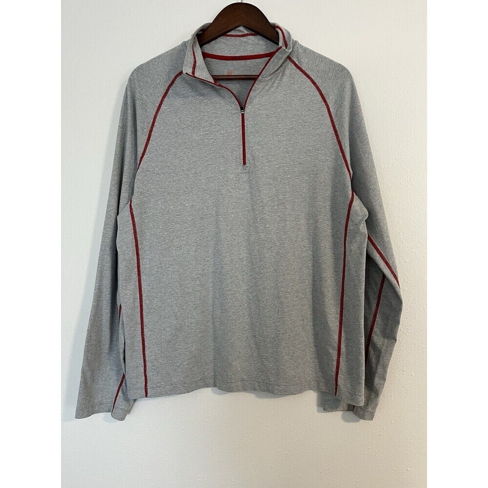 Cloudveil Shirt Men’s L Large Gray 1/4 Zip Base Layer Cotton Blend Long Sleeve